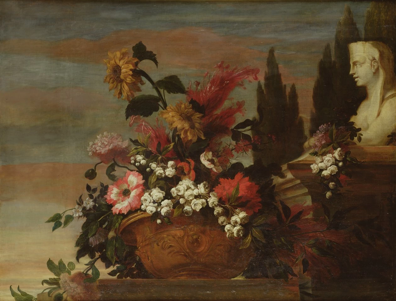 Fiori in una bacinella e una sfinge - Musee des Beaux, Arts, Caen